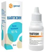 Нафтизин, 0.1%, капли назальные, 10 мл, 1 шт. фото 