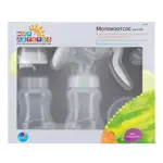 Мир Детства Молокоотсос ручной в комплекте с бутылочкой и принадлежностями, 260 мл, 1 шт, арт. 19212 фото