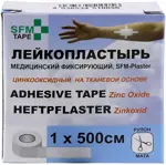 SFM-Plaster Пластырь фиксирующий, 1 см х 500 см, 1 шт, тканевая основа фото