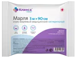 Клинса Марля нестерильная, 3 м х 90 см, 1 шт, 32 г/м2, высокая плотность фото 