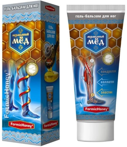 Муравьиный мед, гель-бальзам для ног, 70 г, 1 шт, с хондролоном фото