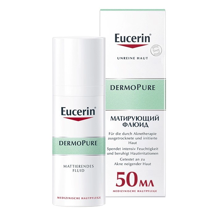 Eucerin DermoPure флюид увлажняющий матирующий для проблемной кожи, флюид, 50 мл, 1 шт. фото