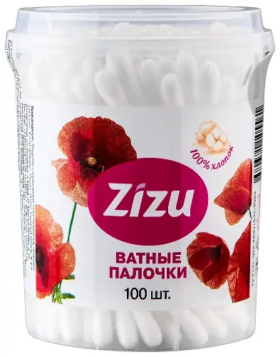 Зизу Ватные палочки, 100 шт. фото