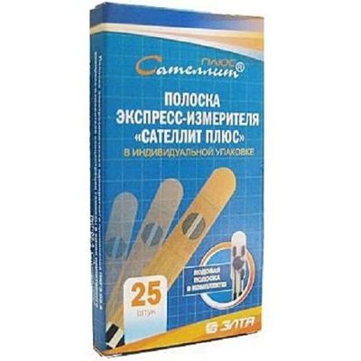 Тест-полоски ПКГЭ-02.4 Сателлит плюс, тест-полоска, 25 шт. фото
