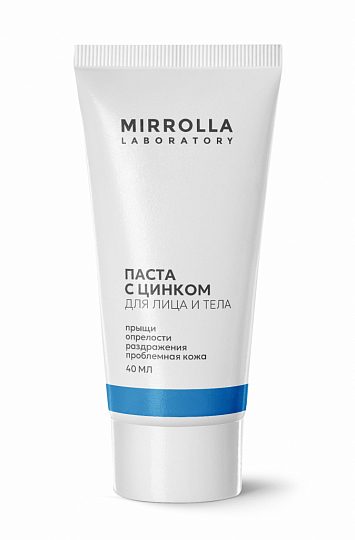 Mirrolla Паста с цинком, 10 %, 40 мл, 1 шт. фото