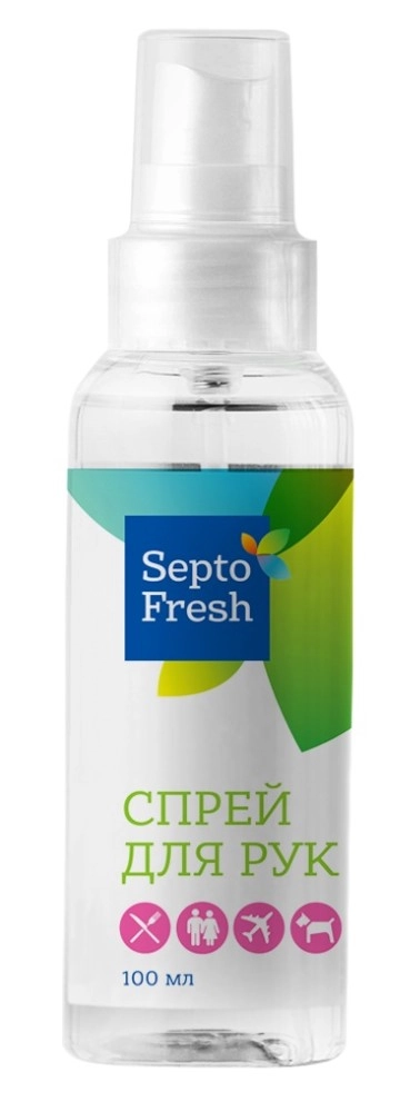 SeptoFresh спрей для рук антибактериальный, 100 мл, 1 шт, с алоэ вера фото
