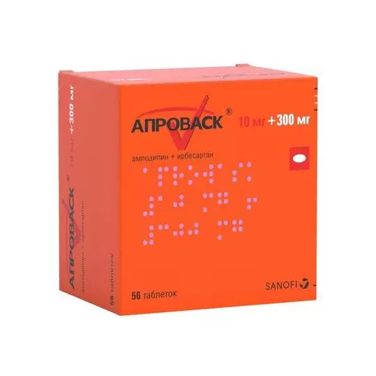 Апроваск, 10 мг+300 мг, таблетки, покрытые пленочной оболочкой, 56 шт. фото