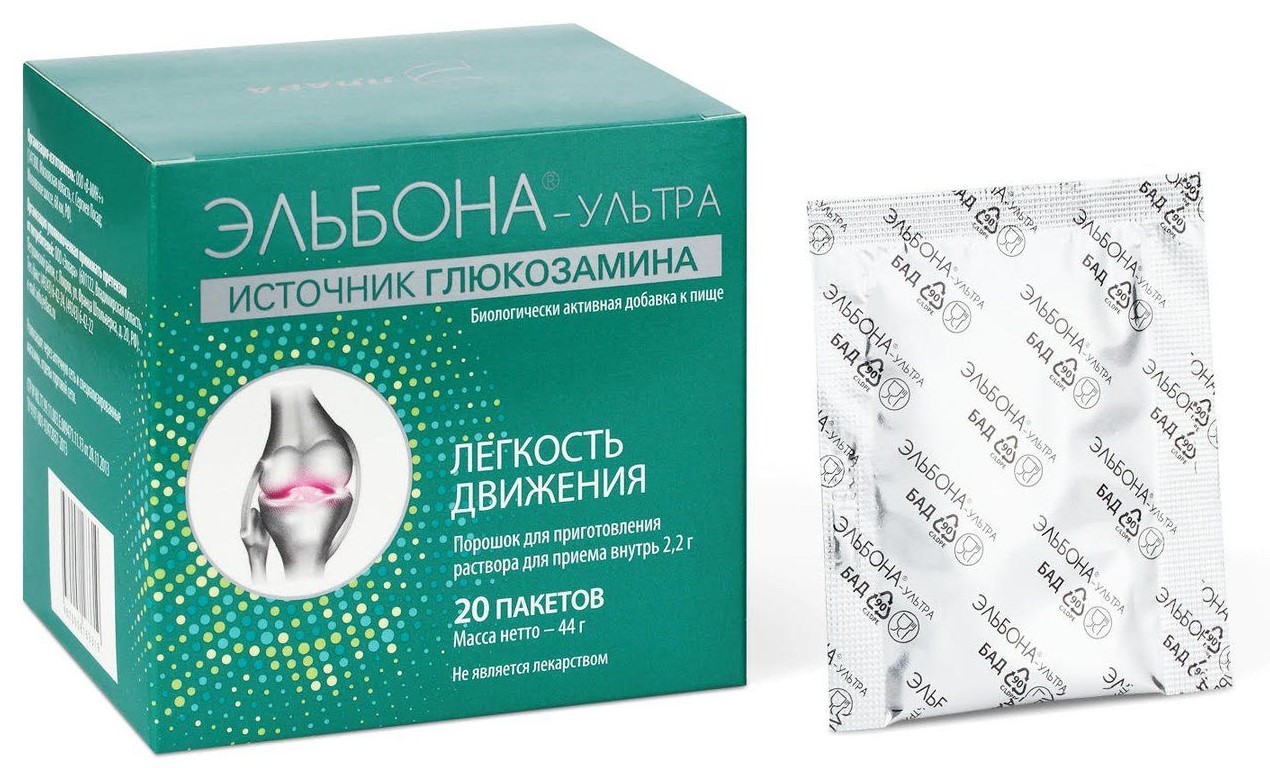 Эльбона-ультра, порошок для приготовления раствора для приема внутрь, 2.2 г, 20 шт. фото