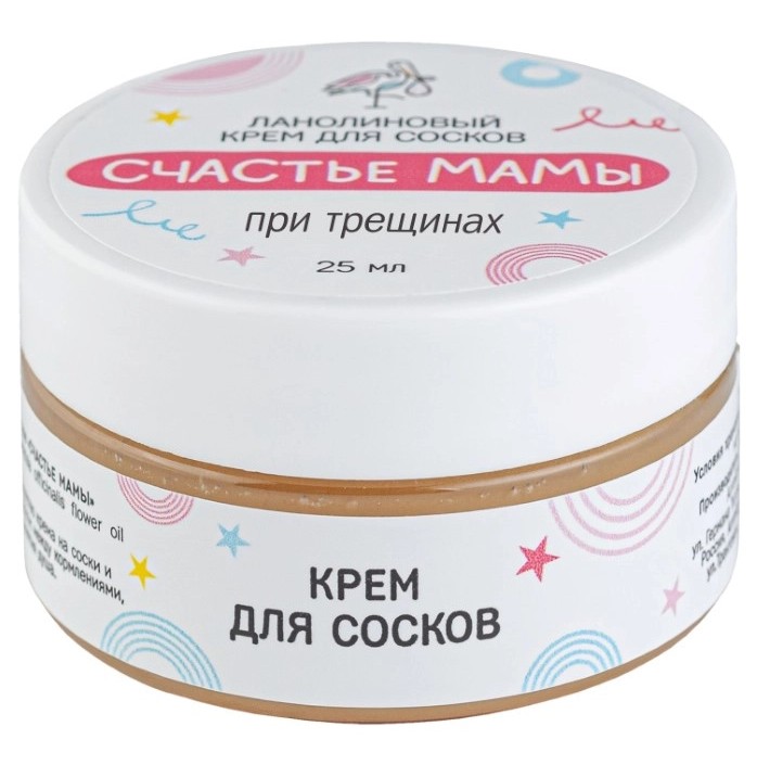 Счастье мамы крем для ухода за чувствительной кожей сосков, крем, 25 мл, 1 шт. фото