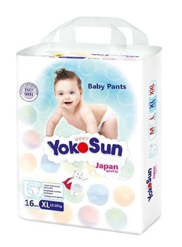 Yokosun подгузники-трусики детские, XL, 16 шт, 12-20 кг фото