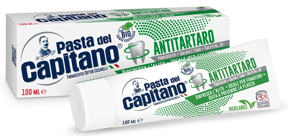 Pasta del Capitano Зубная паста от зубного камня для курящих, паста зубная, 100 мл, 1 шт. фото