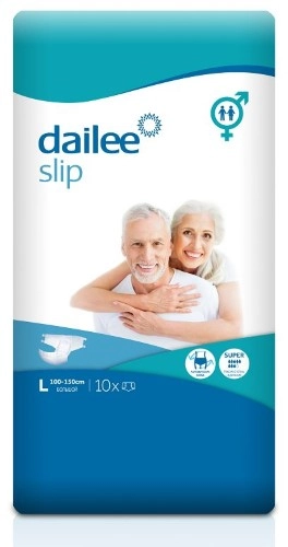 Dailee Slip Super Подгузники для взрослых, Large L (3), 10 шт, тяжелая степень недержания фото