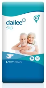 Dailee Slip Super Подгузники для взрослых, Large L (3), 10 шт, тяжелая степень недержания фото
