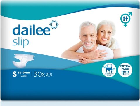 Dailee Slip Extra Plus Подгузники для взрослых, размер S, 30 шт, средняя степень недержания фото
