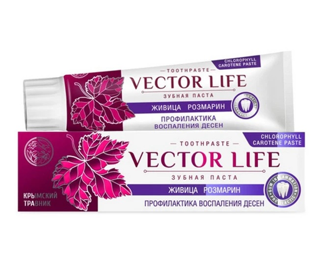 Крымский Травник VECTOR LIFE Зубная паста Профилактика воспаления десен, паста зубная, 100 г, 1 шт. фото