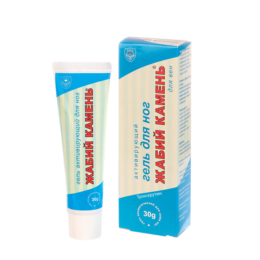 Жабий камень с глюкозамином и троксерутином, гель косметический, 30 г, 1 шт, гель активизирующий для ног фото