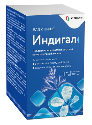 Индигал, 305 мг, капсулы, 120 шт. фото