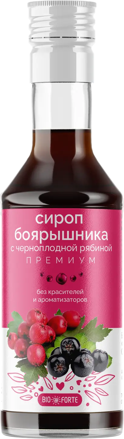 BioForte Сироп боярышника с черноплодной рябиной, сироп, 250 мл, 1 шт. фото