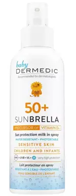 Дермедик Sunbrella Baby Sun Protection Milk in Spray for sensitive skin SPF50+, спрей-молочко, 150мл, 1 шт, для чувствительной кожи фото
