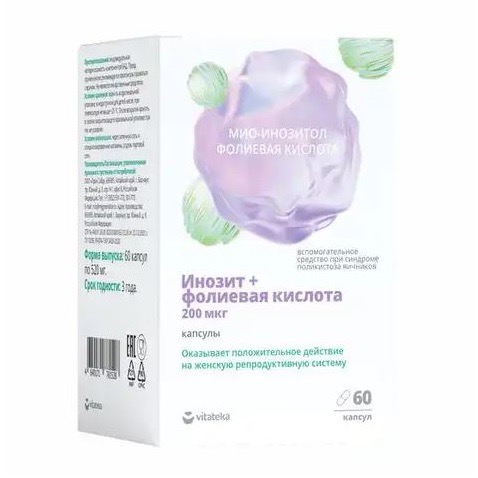 Витатека Инозит + Фолиевая кислота, капсулы, 60 шт. фото