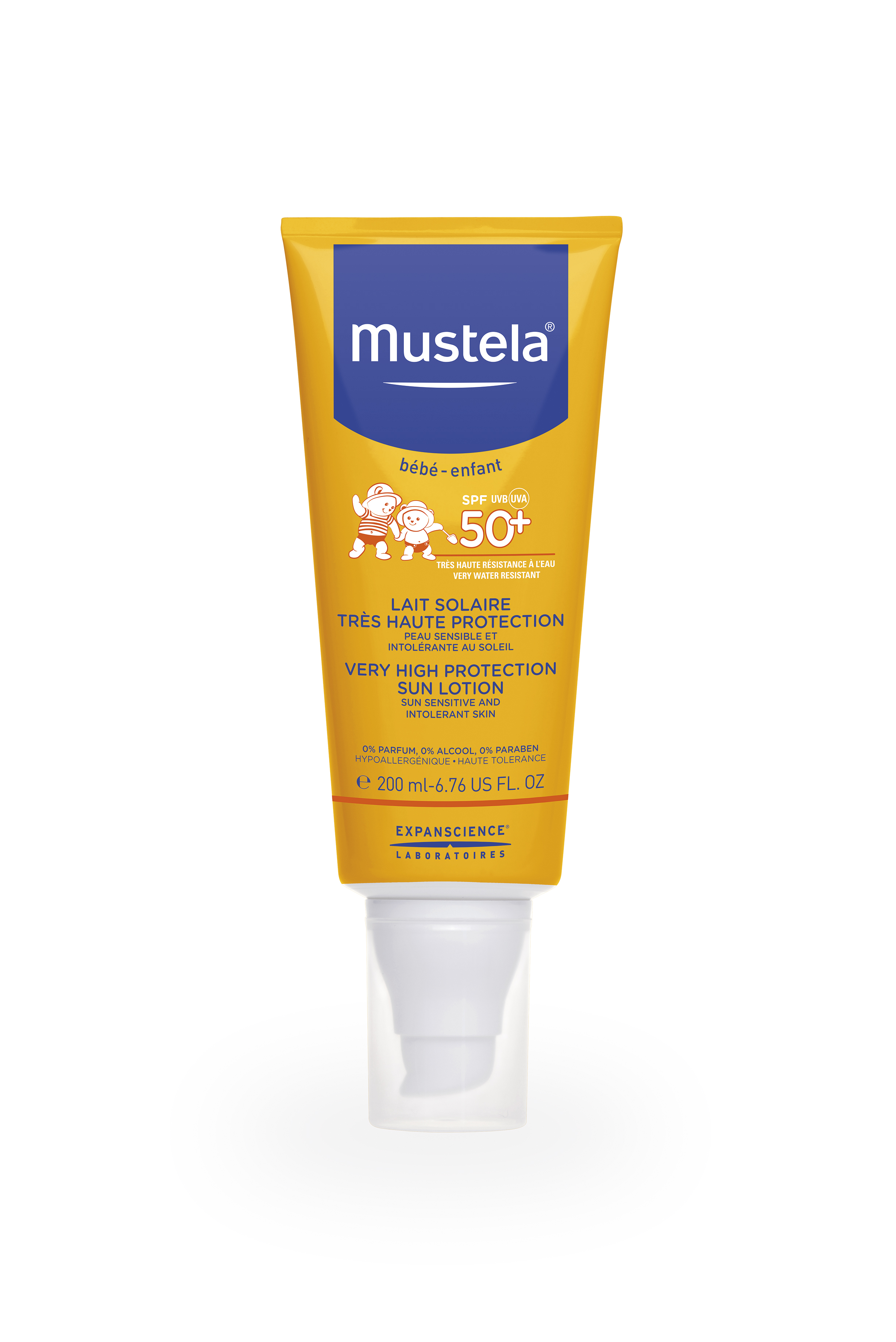 Mustela Sun Солнцезащитное молочко для детей SPF-50+, молочко, 200 мл, 1 шт. фото