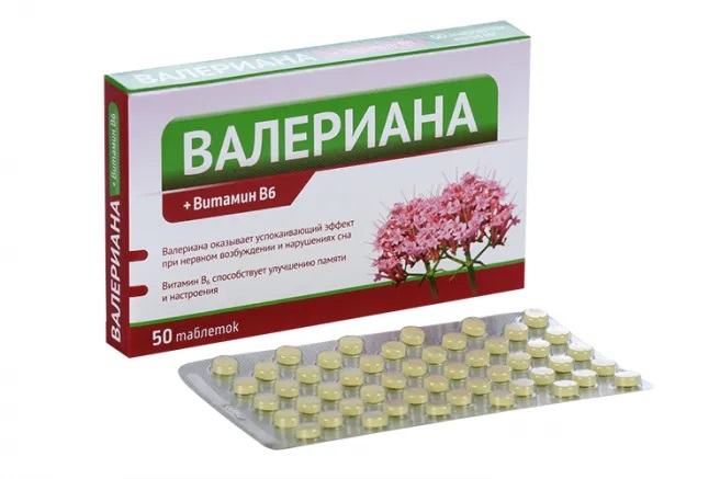 Валериана + Витамин В6, 94 мг, таблетки, 50 шт. фото