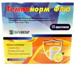 Темпонорм Флю, порошок для приготовления раствора для приема внутрь, 22.1 г, 5 шт, лимон фото
