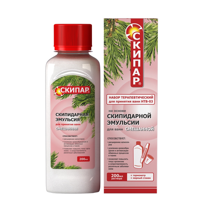 Скипар Набор терапевтический для принятия ванн НТВ-03, эмульсия для наружного применения, 200 мл, 1 шт, смешанная фото