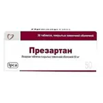 Презартан, 50 мг, таблетки, покрытые пленочной оболочкой, 30 шт. фото