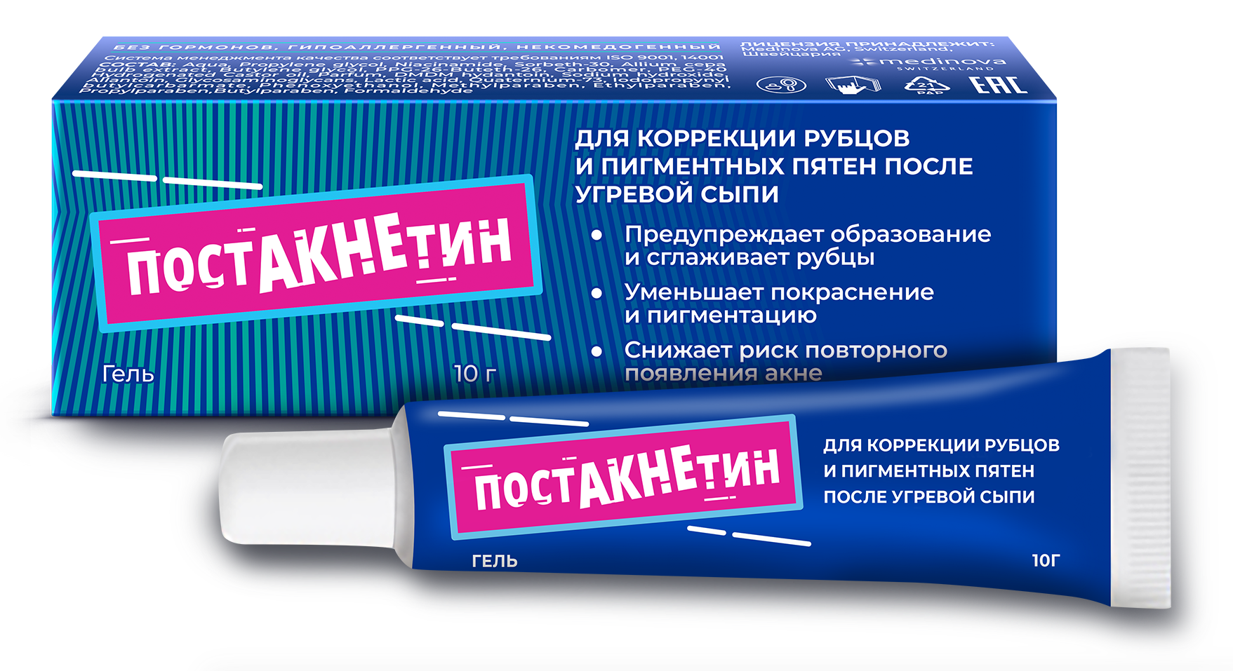 Постакнетин, гель, 10 г, 1 шт. фото