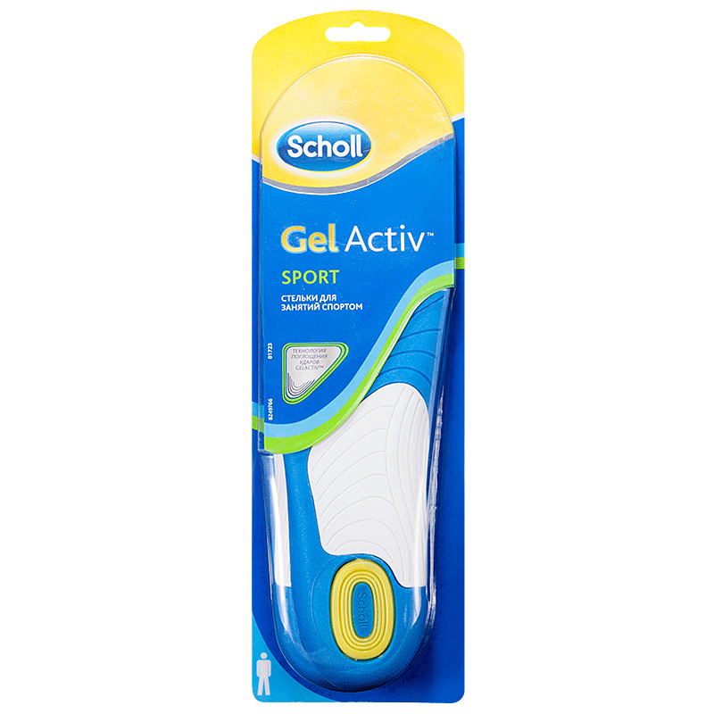 Scholl GelActiv стельки для занятий спортом, 2 шт, мужские фото
