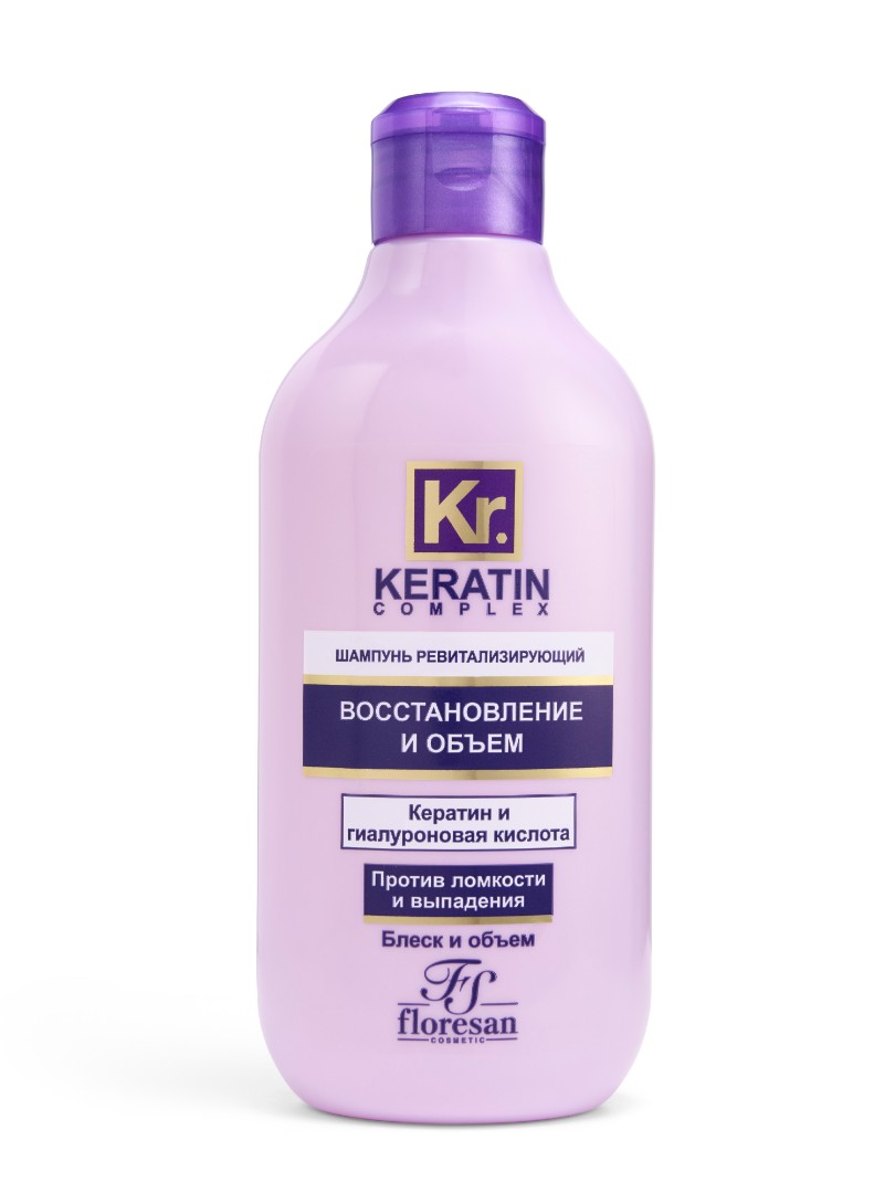 Floresan Keratin complex Шампунь ревитализирующий восстановление и объем, 300 мл, 1 шт. фото