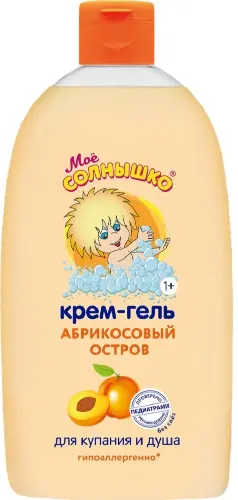 Мое солнышко крем-гель детский для купания и душа, крем-гель, 500 мл, 1 шт, абрикосовый остров фото