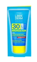 Librederm Bronzeada Крем солнцезащитный с омега 3-6-9 и термальной водой SPF30, 150 мл, 1 шт. фото