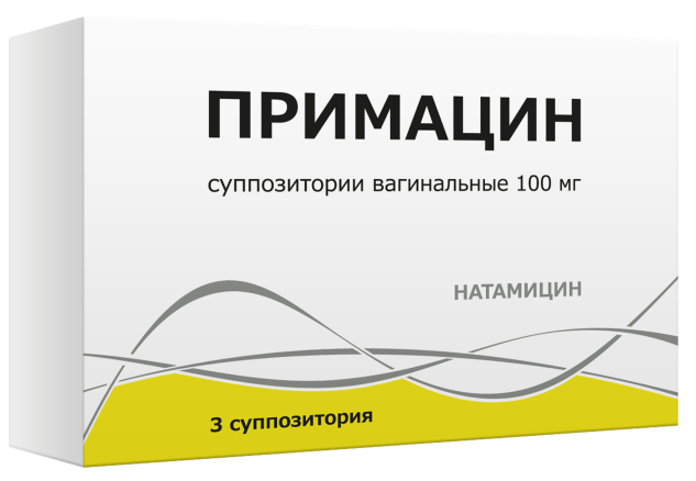 Примацин, 100 мг, суппозитории вагинальные, 3 шт. фото