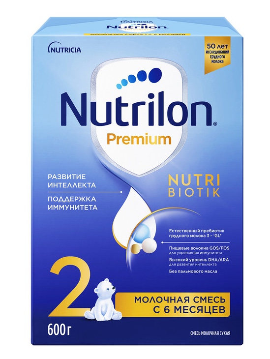 Nutrilon 2 Premium смесь молочная, смесь молочная сухая, 600 г, 1 шт. фото