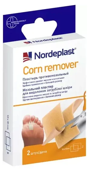 Nordeplast Corn remover Пластырь мозольный, 5 см х 7 см, лейкопластырь, 2 шт. фото