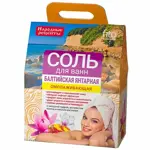 Народные Рецепты Соль для ванн Балтийская янтарная, соль для ванн, 500 г, 1 шт. фото