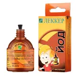 Леккер Йод, 5%, раствор спиртовой, 20 мл, 1 шт, с кисточкой фото