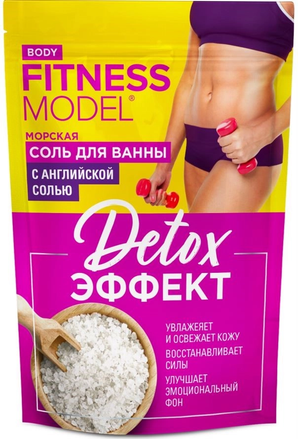 FitoКосметик fitness model body Соль detox-эффект, соль для ванн, 500 г, 1 шт. фото