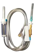 Устройство полимерное для вливания кровезаменителей и инфузионных растворов однократного применения, 1 шт, арт. ПР 23-05, с иглой 21G (0.8x40) фото