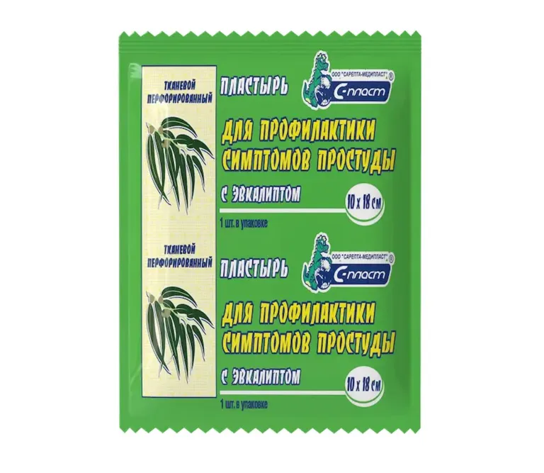 С-пласт Пластырь для тела для профилактики симптомов простуды с эвкалиптовым маслом, 10 х 18, пластырь, 1 шт. фото
