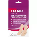 Fixaid Sensitive Лейкопластыри бактерицидные, 1.9 см х 7.2 см, лейкопластырь, 20 шт, телесный, нетканая основа фото
