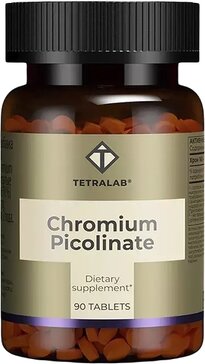 Tetralab Пиколинат хрома, 200 мкг, таблетки, покрытые оболочкой, 90 шт. фото