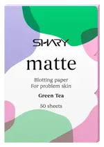 Shary Салфетки для лица матирующие Зеленый чай, 50 шт, для проблемной кожи фото
