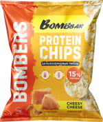 Bombbar Bombers чипсы протеиновые цельнозерновые, чипсы, 50 г, 1 шт, нежный сыр фото