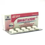 Диабеталонг, 60 мг, таблетки с пролонгированным высвобождением, 30 шт. фото