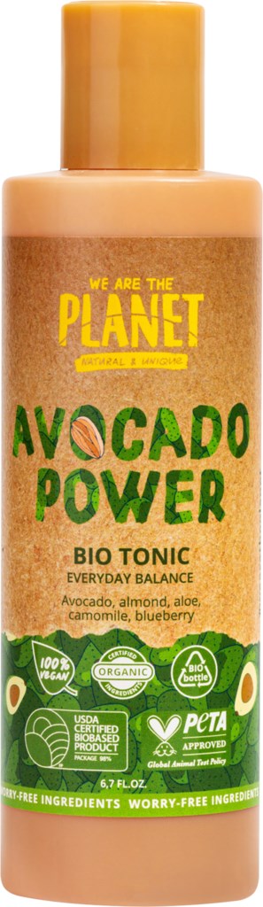 We are the Planet Тоник ежедневный баланс Avocado Power, тоник для лица, 200 мл, 1 шт. фото