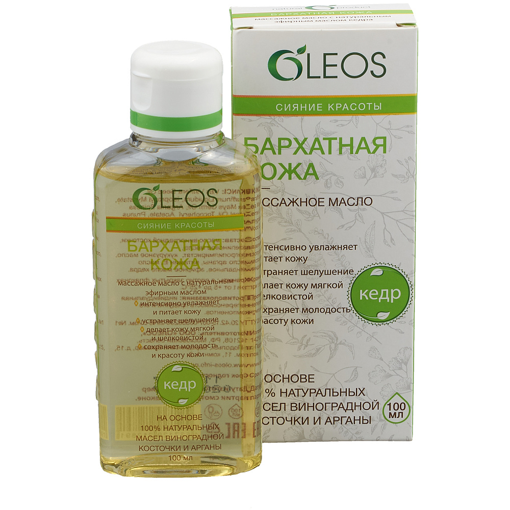 Oleos Масло массажное Бархатная кожа, масло косметическое, 100 мл, 1 шт. фото