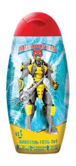 Мегамонстры Шампунь-гель детский, шампунь-гель 2в1, 300 мл, 1 шт. фото